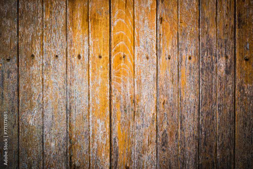 Naklejka premium brown wooden texture wall pattern background texture.