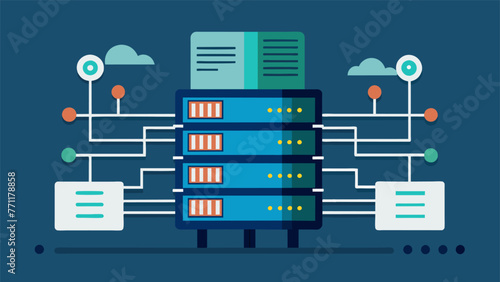 An upclose view of a stateoftheart data server showing the intricate circuitry that enables it to process and transmit large volumes of data in