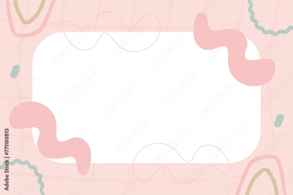 Flat doodle shape abstract minimal vector element background template Flat doodle shape abstract minimal vector element background template