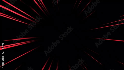 Cartoon animated red speed lines.
Anime lines motion background. photo