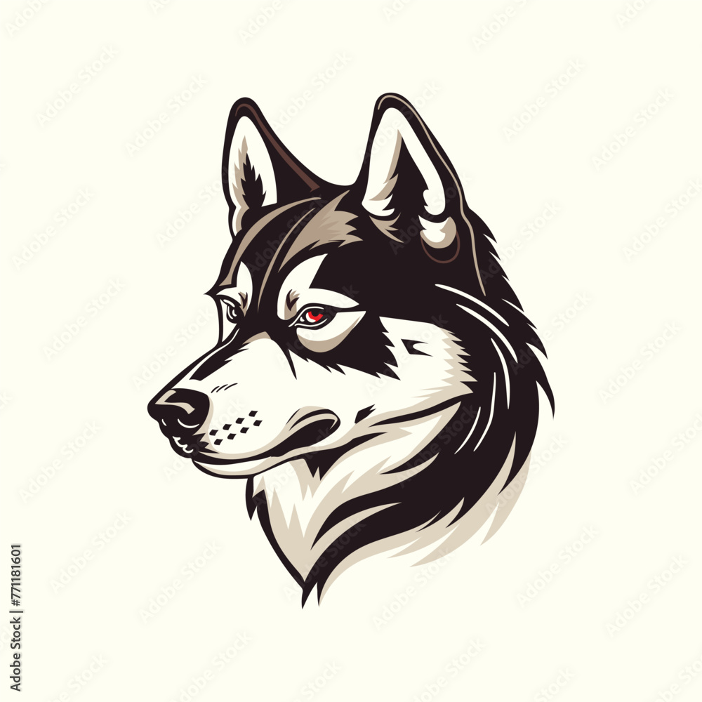 Husky Dog face Stock Vector Illustration