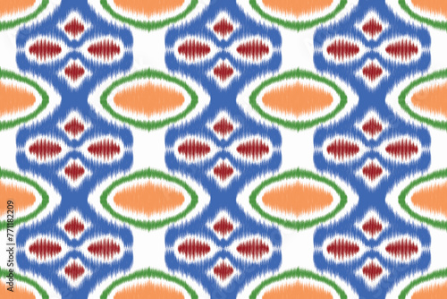 color Ikat seamless pattern design