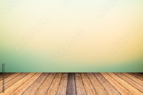 color blur background with wooden floor inside and interior