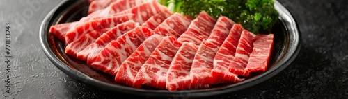 The allure of thinly sliced beef its marbling a work of art