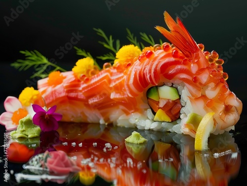 The delicate art of sushi where the visual presentation is as important as the taste