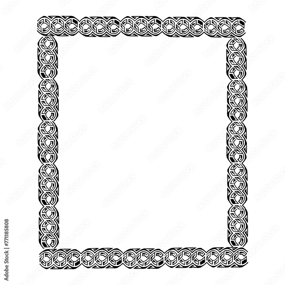 navajo frame in black recreated from a pattern found on navajo silver jewelry - obrazy, fototapety, plakaty 