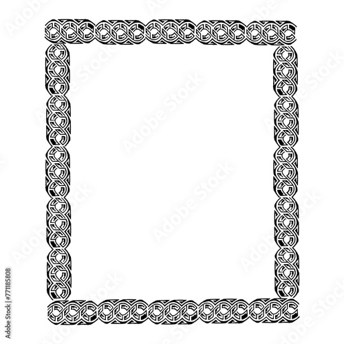 navajo frame in black recreated from a pattern found on navajo silver jewelry photo