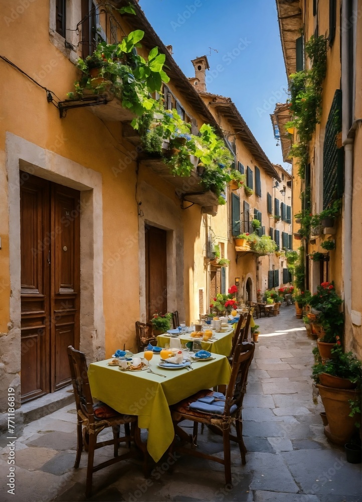 Breakfast in Italy.