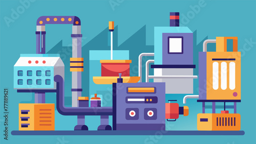 A of hightech machinery and equipment showcasing the compact and spacesaving nature of microfactory setups.