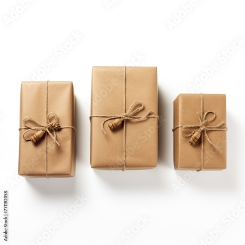 parcel wrapped in paper with ribbon