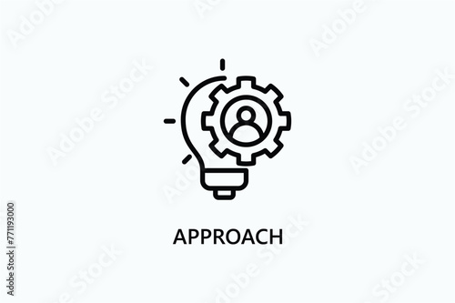 Approach vector, icon or logo sign symbol illustration