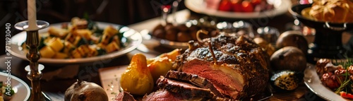 The tradition of Sunday roast beef carved at the table