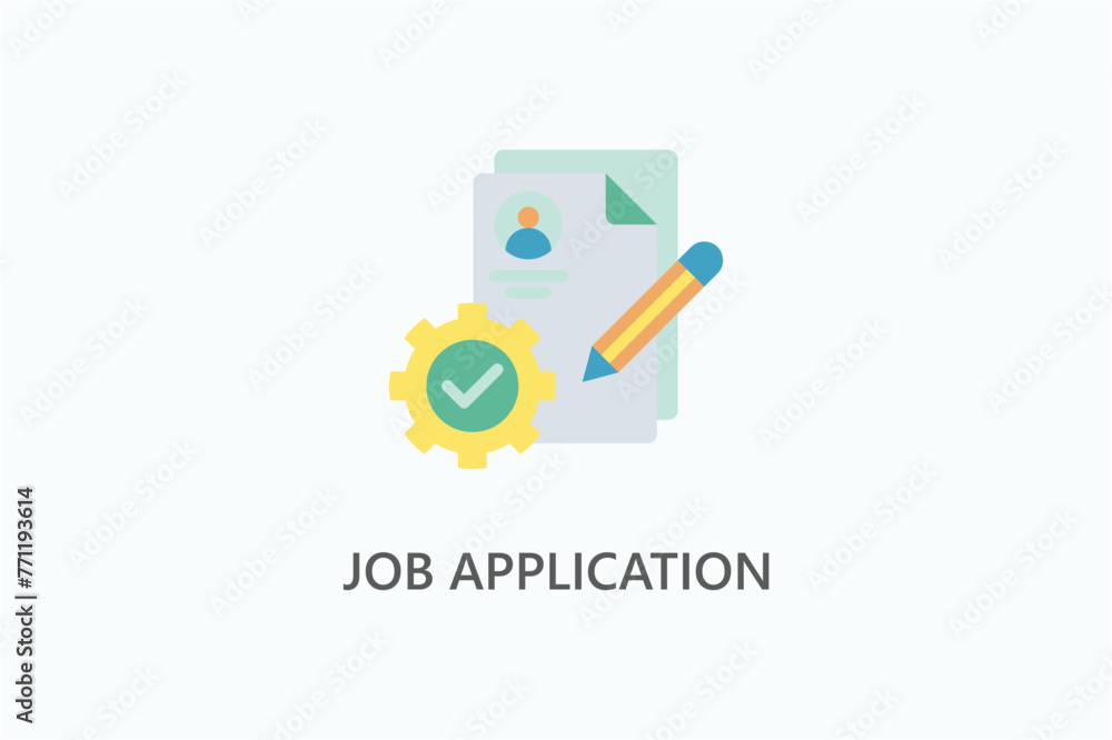 Job application vector, icon or logo sign symbol illustration