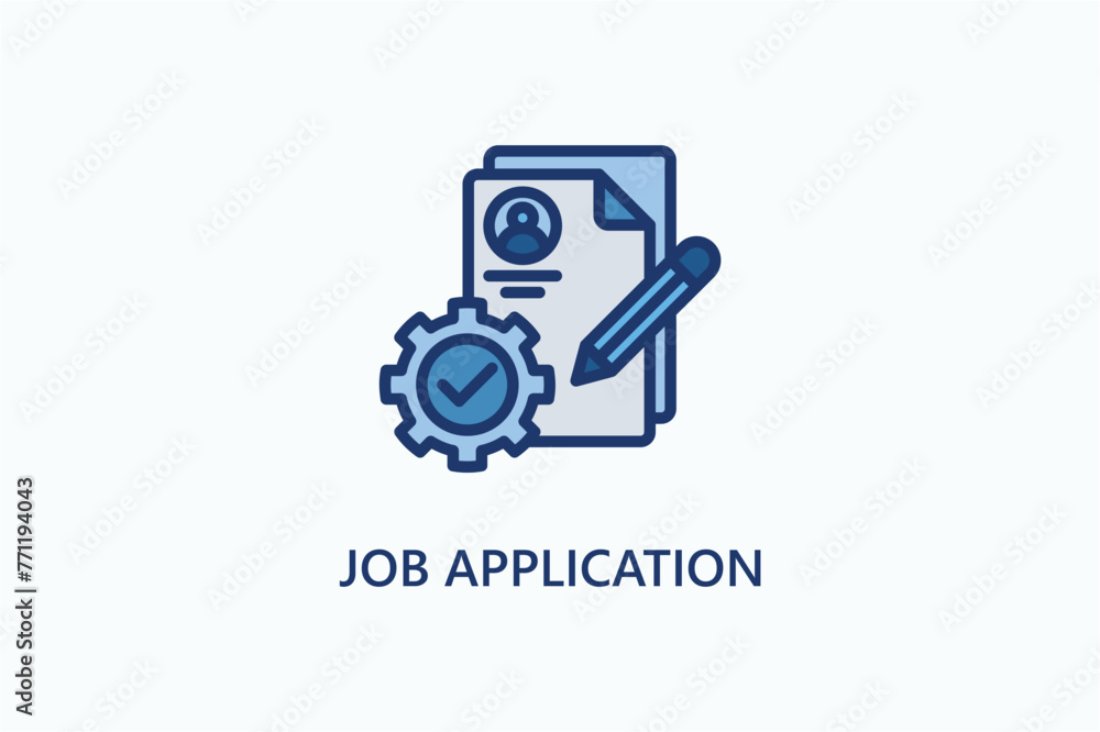 Job application vector, icon or logo sign symbol illustration Job application vector, icon or logo sign symbol illustration