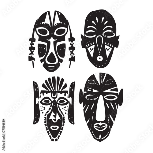 Tattoo Inspired African Masks