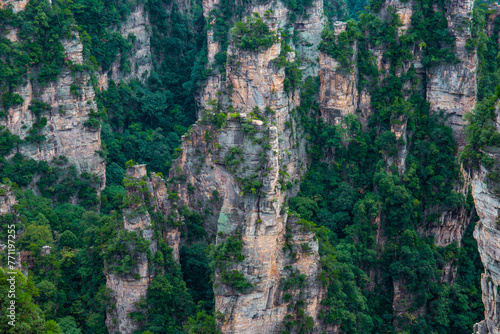 Unique mountain scenery in Zhangjiajie  Hunan Province  China