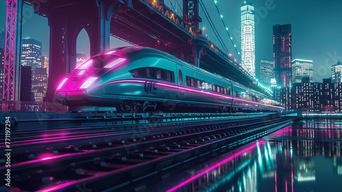 high-speed train to cityspace photo