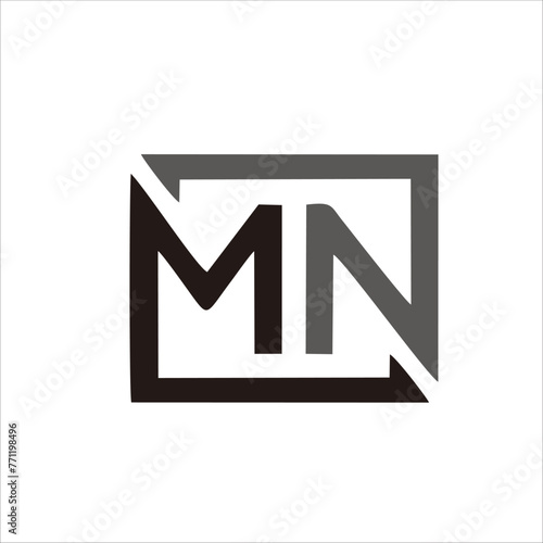 Print MN letter logo design for your name and brand