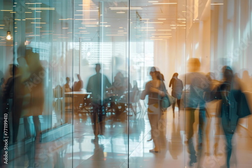 Wallpaper Mural blur people in meeting room Torontodigital.ca