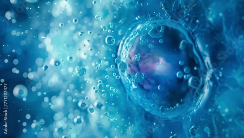 Wallpaper Mural A microscopic image of a mature follicle containing a fully developed egg cell ready for release during ovulation. . AI generation. Torontodigital.ca