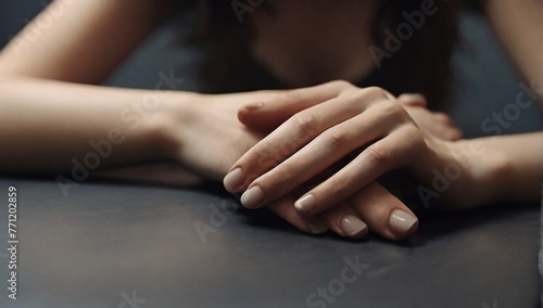 Close up of female hands 