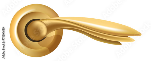 Handle for doors, isolated tool or part. Interior design