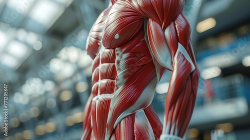 3D visualization of muscle recovery treatments, sports science