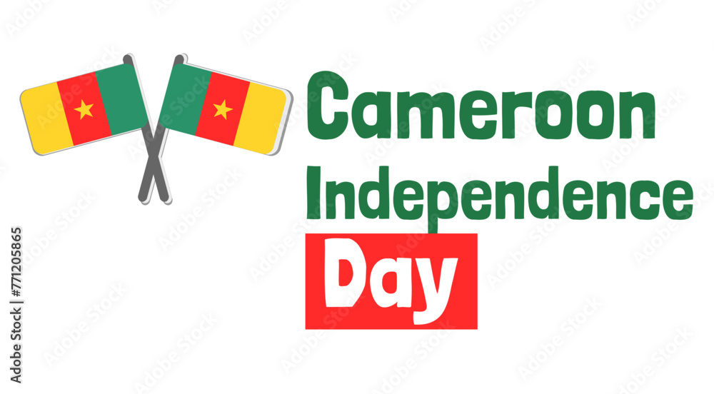 Cameroon independence day design banner vector Cameroon independence day design banner vector