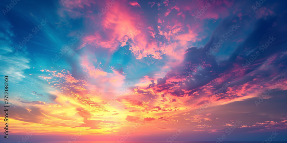 Obraz premium Dramatic Colorful Sunset 