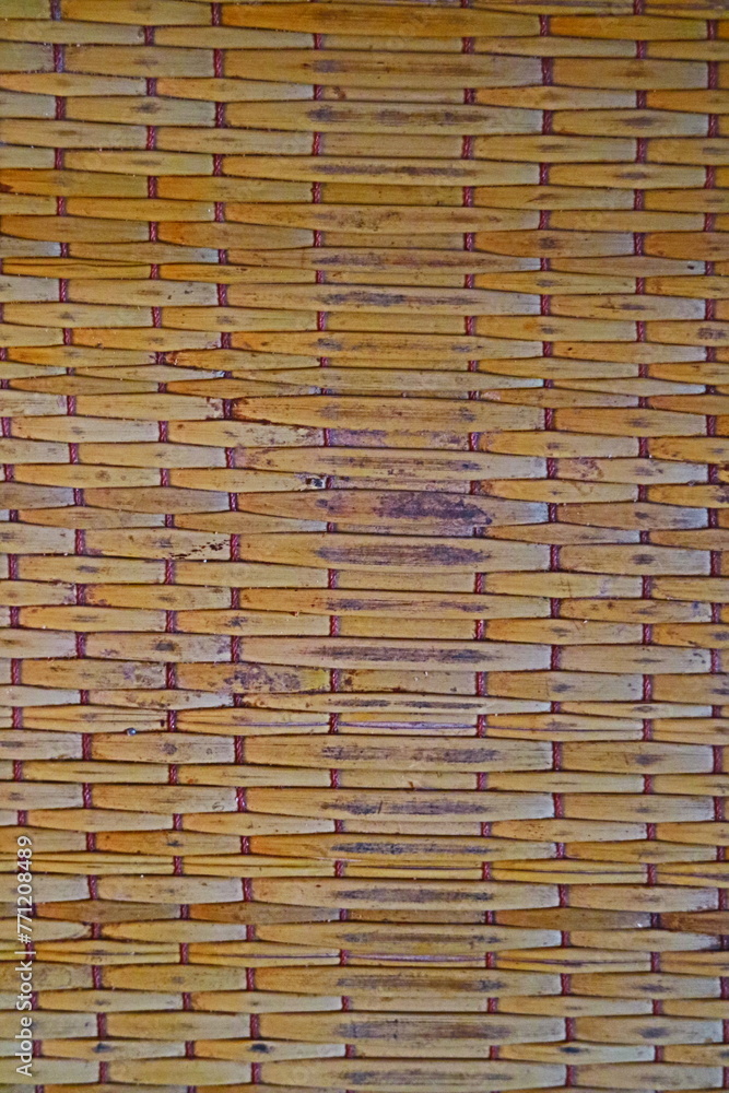 Pattern texture of woven mats of the reeds