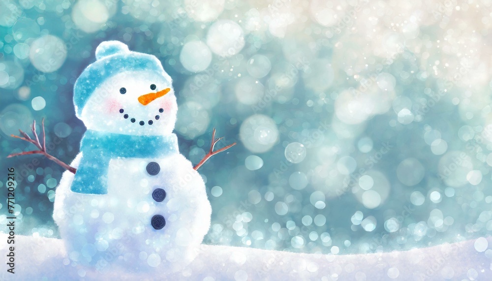 Snowman illustration background Snowman illustration background