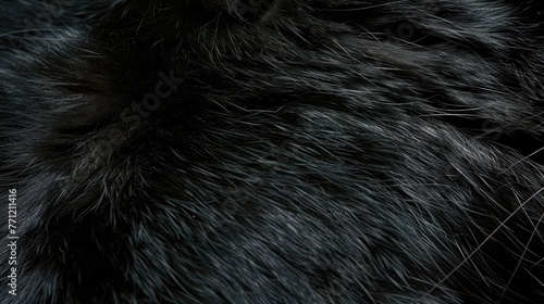 the glossy ebony depths of a panther's fur, each strand shimmering with a mysterious allure.