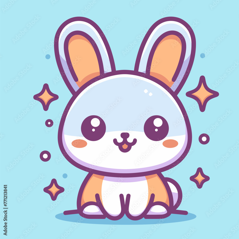 Charming Rabbit Design, Boldly Outlined Vector Charming Rabbit Design, Boldly Outlined Vector