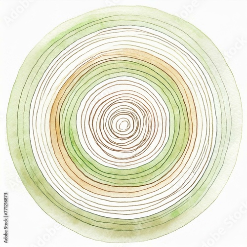 Modern circle line drawing style illustration.