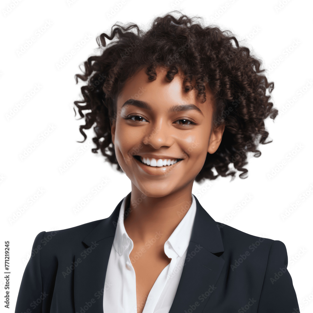 portrait of a smiling african american business woman isolated on transparent background portrait of a smiling african american business woman isolated on transparent background