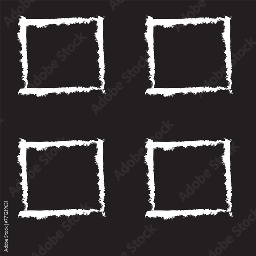 Hand drawn different type of sketch frame vector. Simple doodle  pencil frame border shape. Hand drawn doodle scribble border element for text quote template. Pencil brush stroke style. 