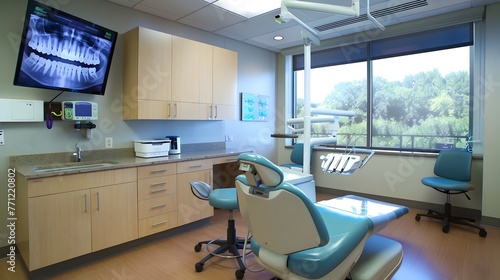 Innovative Dental Clinic Room with Interactive Screens for Patient Education on Oral Health Promoting Preventive Care
