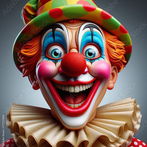 Funny smiling clown face