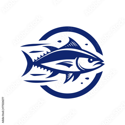 Tuna vector logo. tuna logo design vector illustration