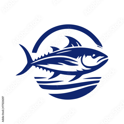 Tuna vector logo. tuna logo design vector illustration