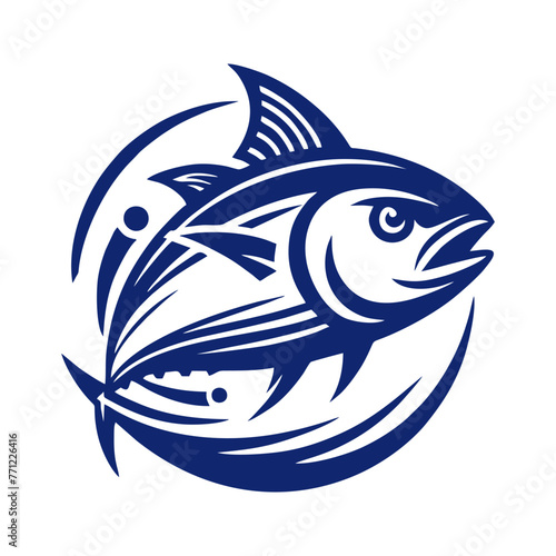 Tuna vector logo. tuna logo design vector illustration