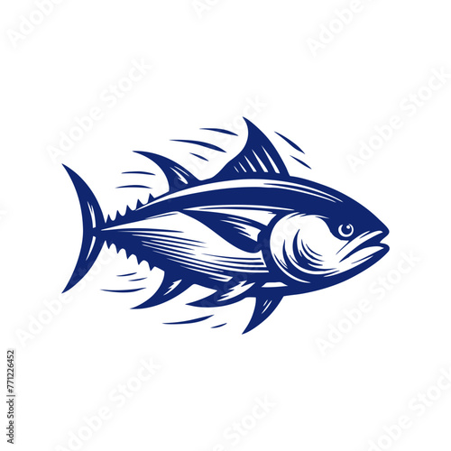 Tuna vector logo. tuna logo design vector illustration