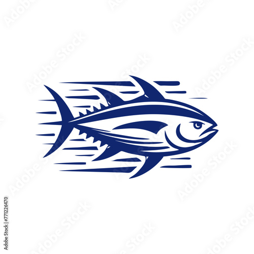 Tuna vector logo. tuna logo design vector illustration