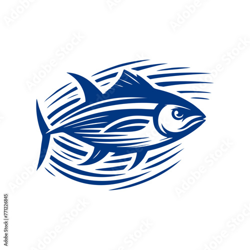 Tuna vector logo. tuna logo design vector illustration
