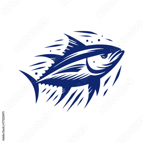 Tuna vector logo. tuna logo design vector illustration
