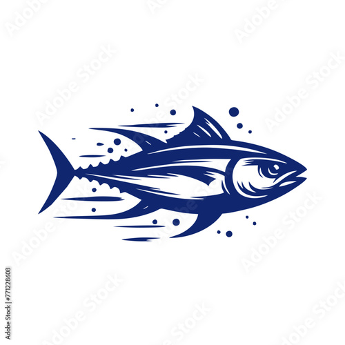Tuna vector logo. tuna logo design vector illustration