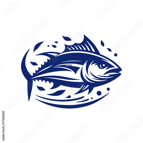 Tuna vector logo. tuna logo design vector illustration