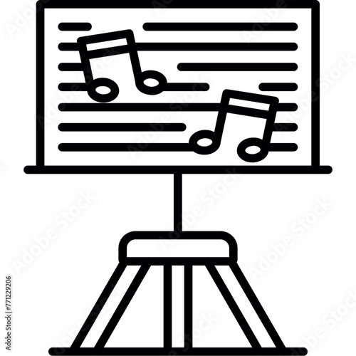 Music Stand with Sheet Music icon