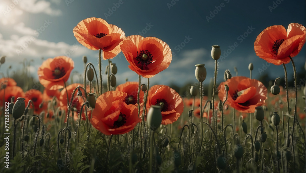 Fototapeta premium poppy flower in a close view