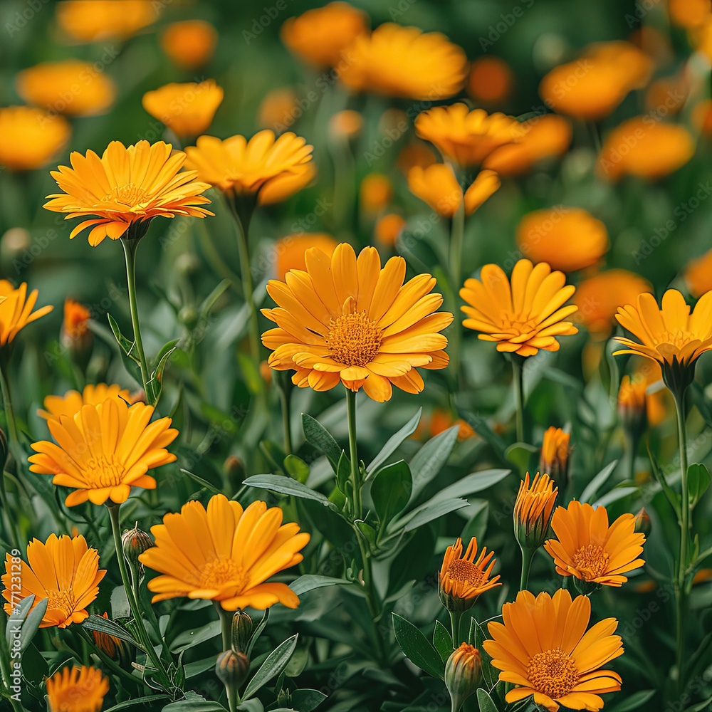 a many yellow flowers that are growing in the field a many yellow flowers that are growing in the field